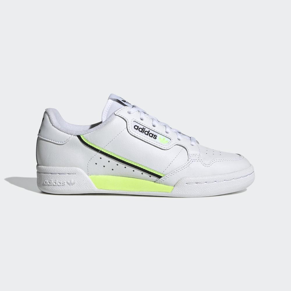 Adidas Boys' Continental 80 Originals Shoes White/Green/Black Ireland EG6820